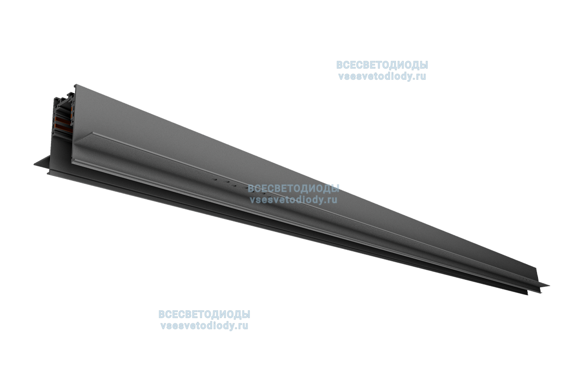 Шинопровод для трековых светильников Т-48 V53 1500мм (черный) встраиваемый