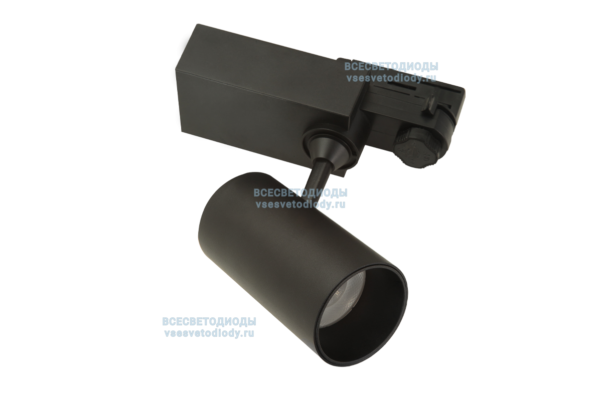Светильник для трехфазной трековой системы Tube 30W, 3000К, черный
